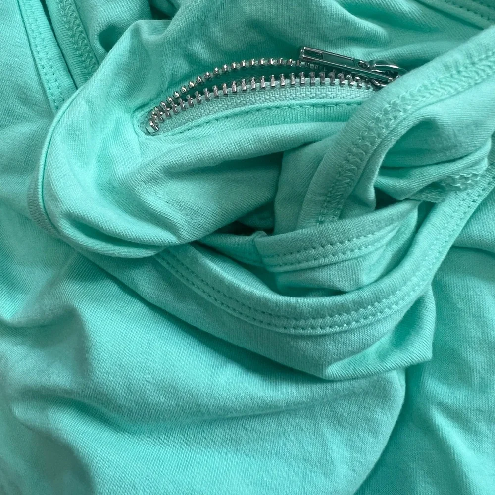 Mint Green Sleeveless Athletic Mini Dress - Picture 6 of 7